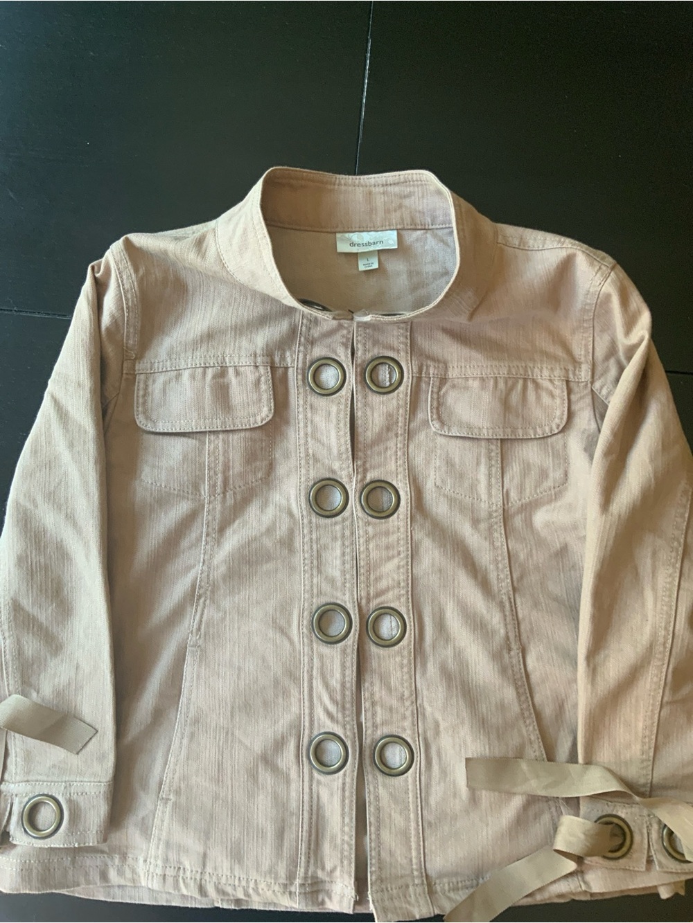 Dressbarn Tan/Khaki Twill Jacket